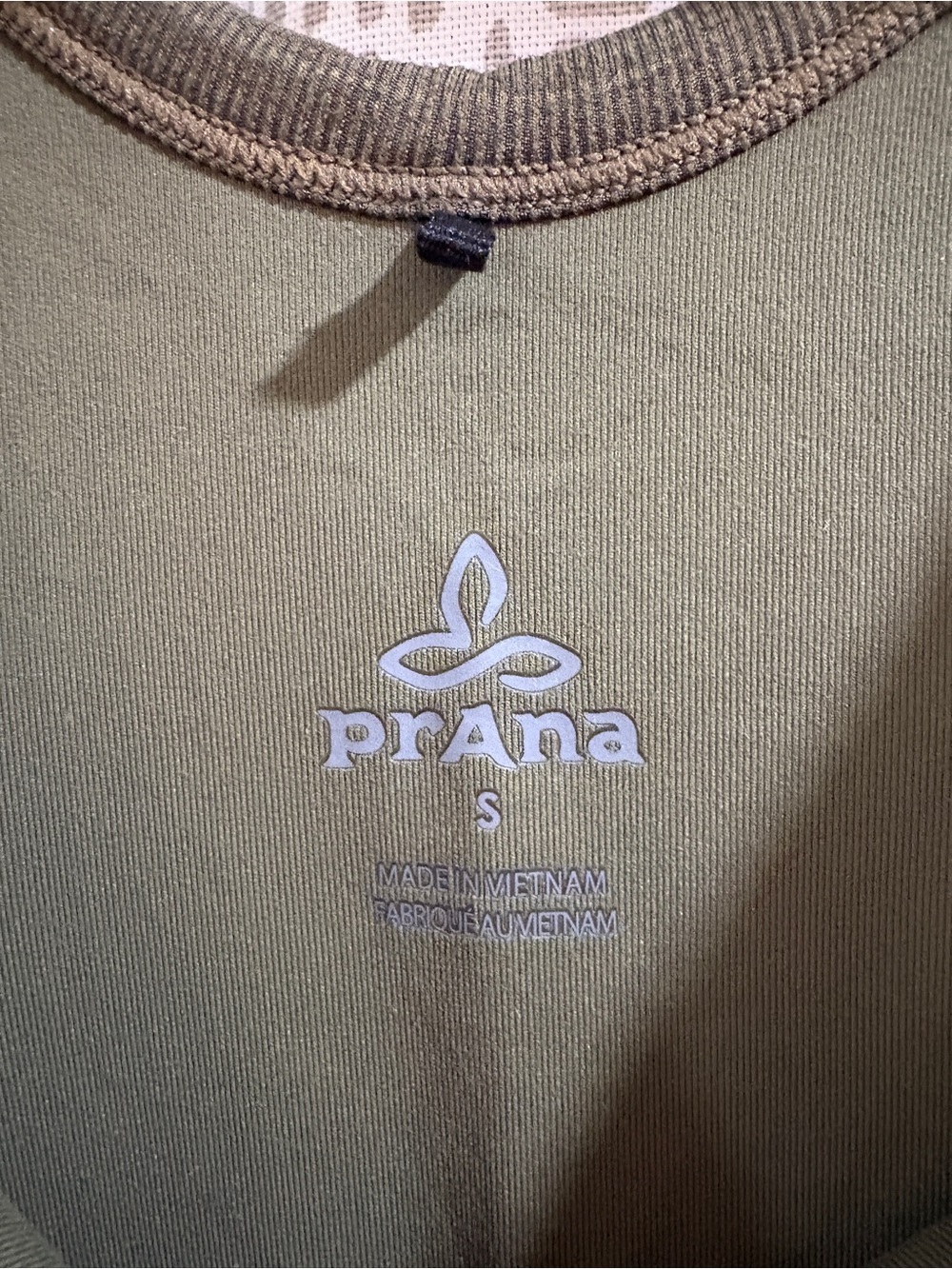 Prana Olive Green Racerback Tank Top - Picture 2 of 3